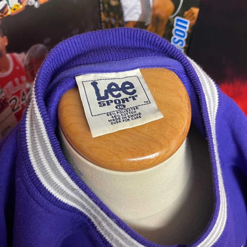 Vintage Kansas State‎ Wildcats Crewneck Lee Sport NCAA Purple USA Sz 3XL